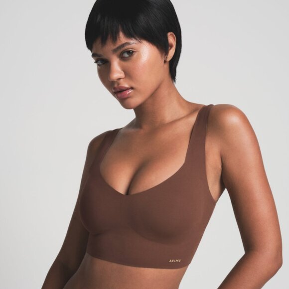 Skims Naked Plunge Longline Bralette Sand NWT - Picture 5 of 7